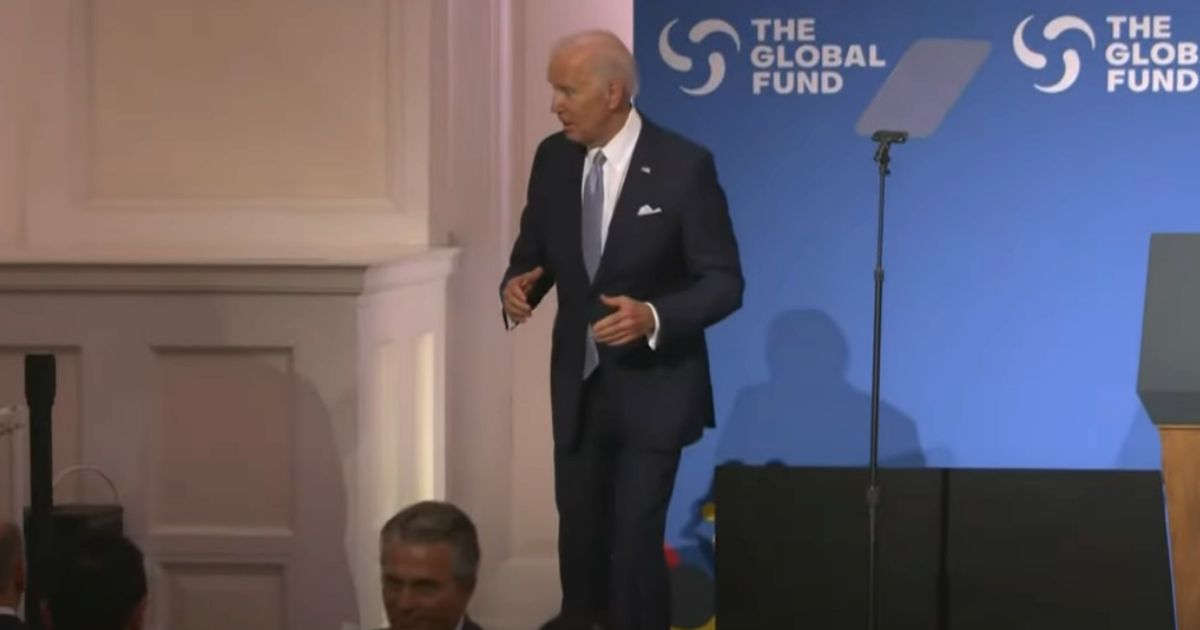 President Joe Biden appears dazed and confused as he leaves the podium following remarks at the Global Fund’s Seventh Replenishment Conference in New York City on Wednesday.