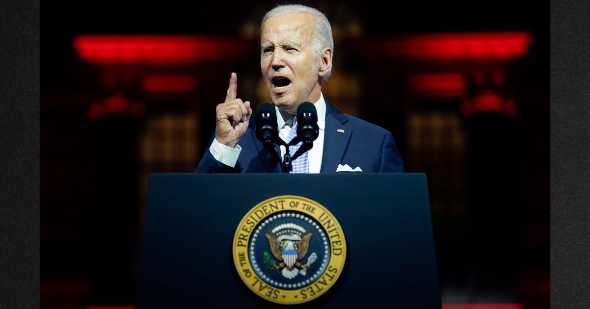 President Joe Biden was heckled repeatedly while giving his inflammatory speech outside Independence Hall, Thursday night in Philadelphia.