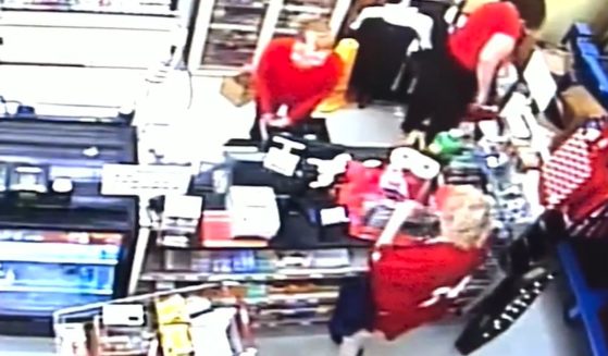 Debbie Collier is seen in a surveillance video making purchases at a Family Dollar store.