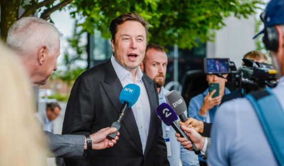 Tesla CEO Elon Musk gives interviews in Stavanger, Norway, on Aug. 29.