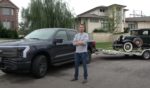 For his Youtube channel "Hoovies Garage," car aficionado Tyler "Hoovie" Hoover tested the towing capacity of the electric Ford F-150 Lightning, which did not go the way he planned.