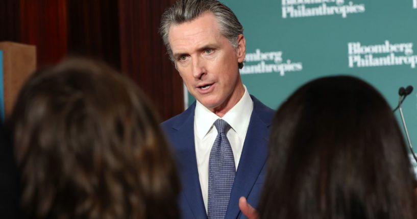 California Gov. Gavin Newsom attends a United Nations climate change forum on Wednesday in New York City.