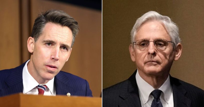 Missouri Sen. Josh Hawley, left, has some harsh questions for Attorney General Merrick Garland, right. But Americans won't be able to expect the answers they need unless Republicans win control of Congress in the midterm elections.
