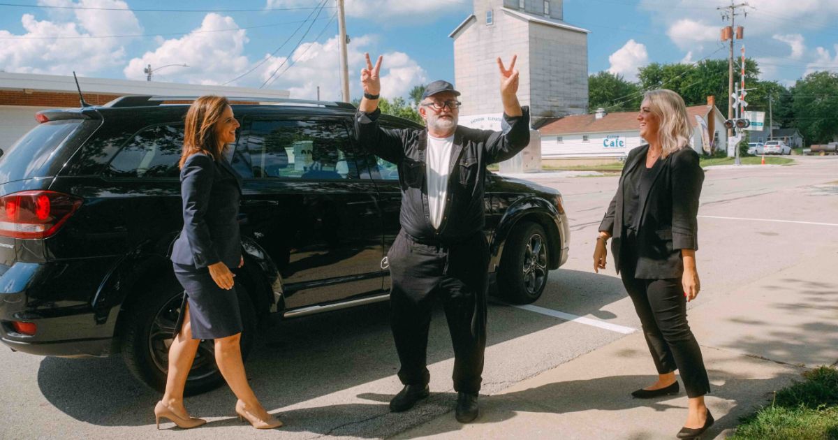 Herman Williams celebrates with Innocence Project attorneys after he was exonerated and released from an Illinois prison on Sept. 6.