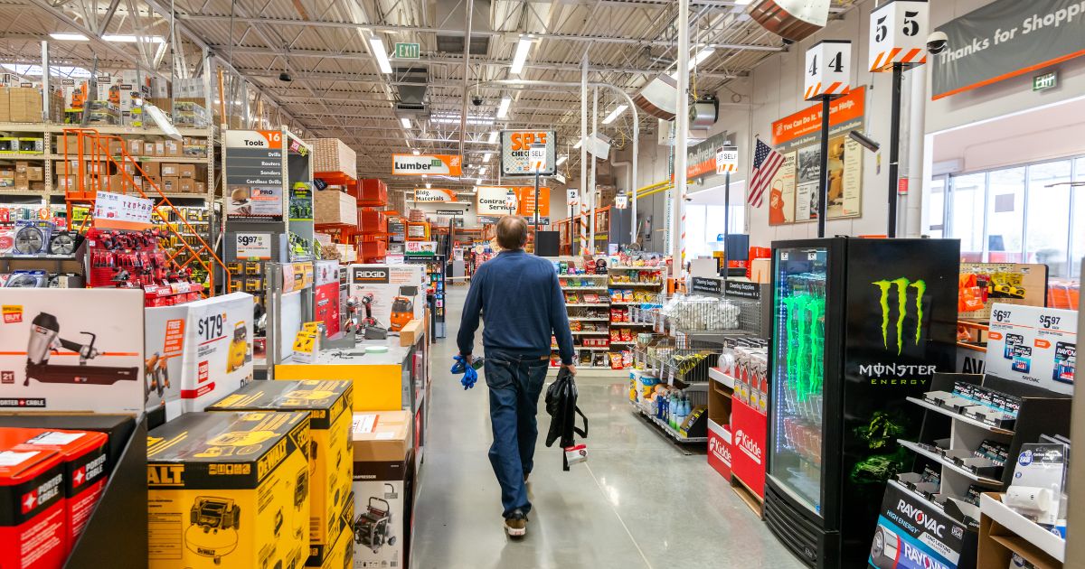A man shops at a Home Depot in Roseburg, Oregon, on Nov. 19, 2018.