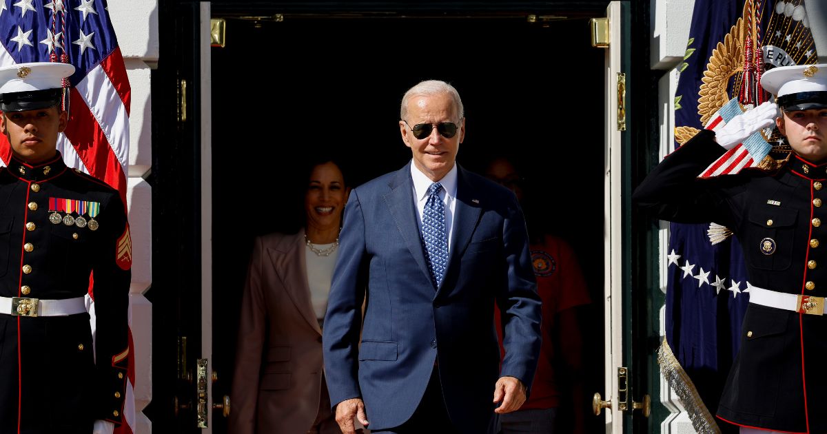 President Joe Biden arrives at an event celebrating the passage of the Inflation Reduction Act on the South Lawn of the White House on Tuesday in Washington, D.C.