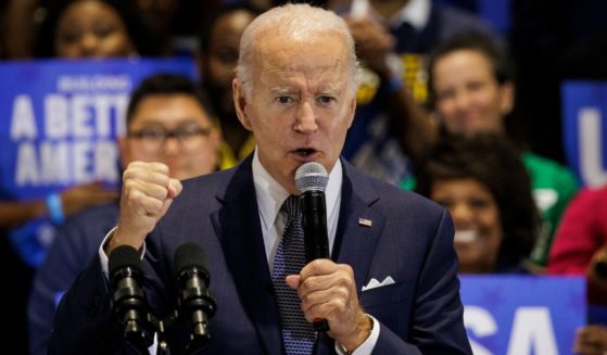 President Joe Biden speaks during a Democratic National Committee event Friday in Washington.