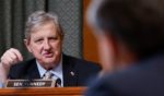 Sen. John Kennedy speaks during a Senate Appropriations Subcommittee hearing in Washington on May 25.
