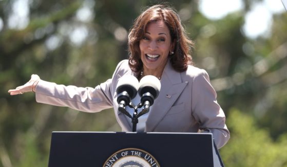 Vice President Kamala Harris speaks at the Chabot Space & Science Center in Oakland, California, on Aug. 12.