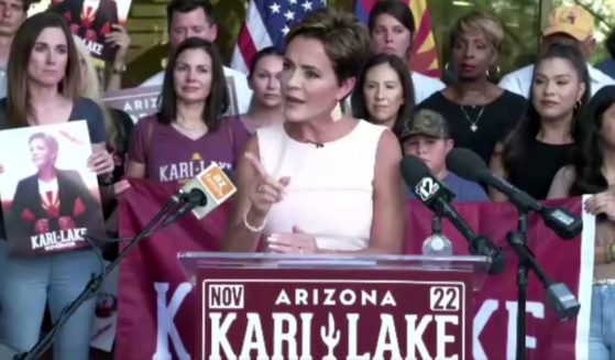 Arizona's Republican gubernatorial candidate Kari Lake pointed out that many liberals, including Hillary Clinton and Kamala Harris, questioned the results of the 2016 election without being accused of dividing the country.