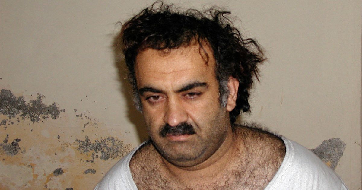 Khalid Sheikh Mohammed, the mastermind of the 9/11 terrorist attacks, is seen shortly after his capture during a raid in Pakistan on March 1, 2003.
