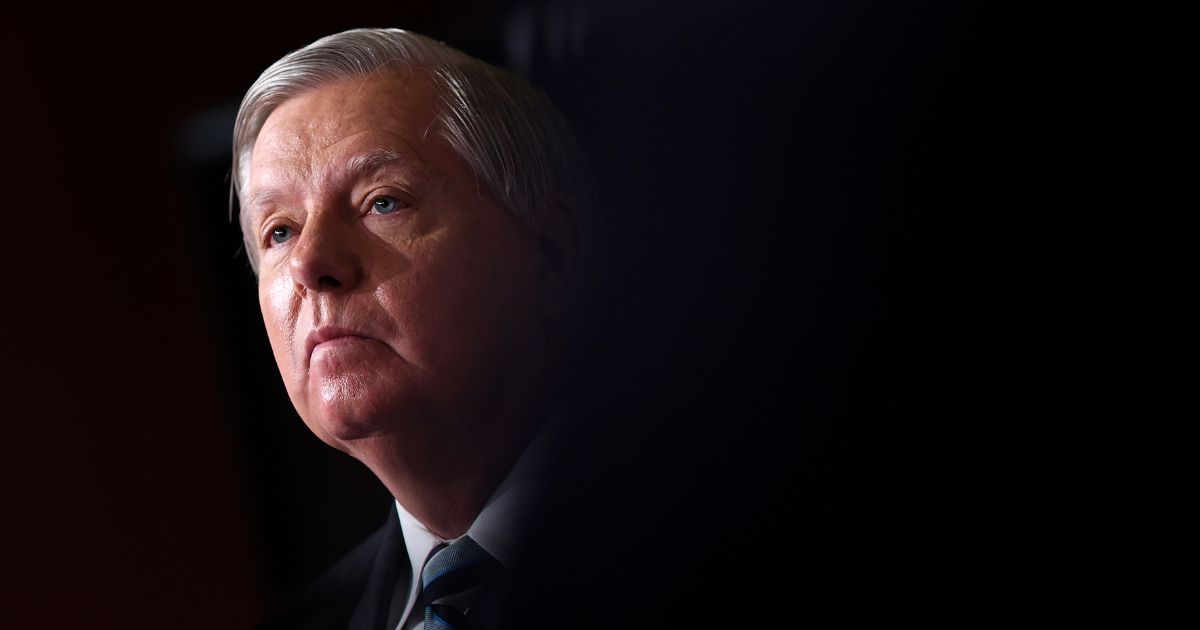 Sen. Lindsey Graham attends a news conference at the U.S. Capitol on Aug. 5 in Washington, D.C.