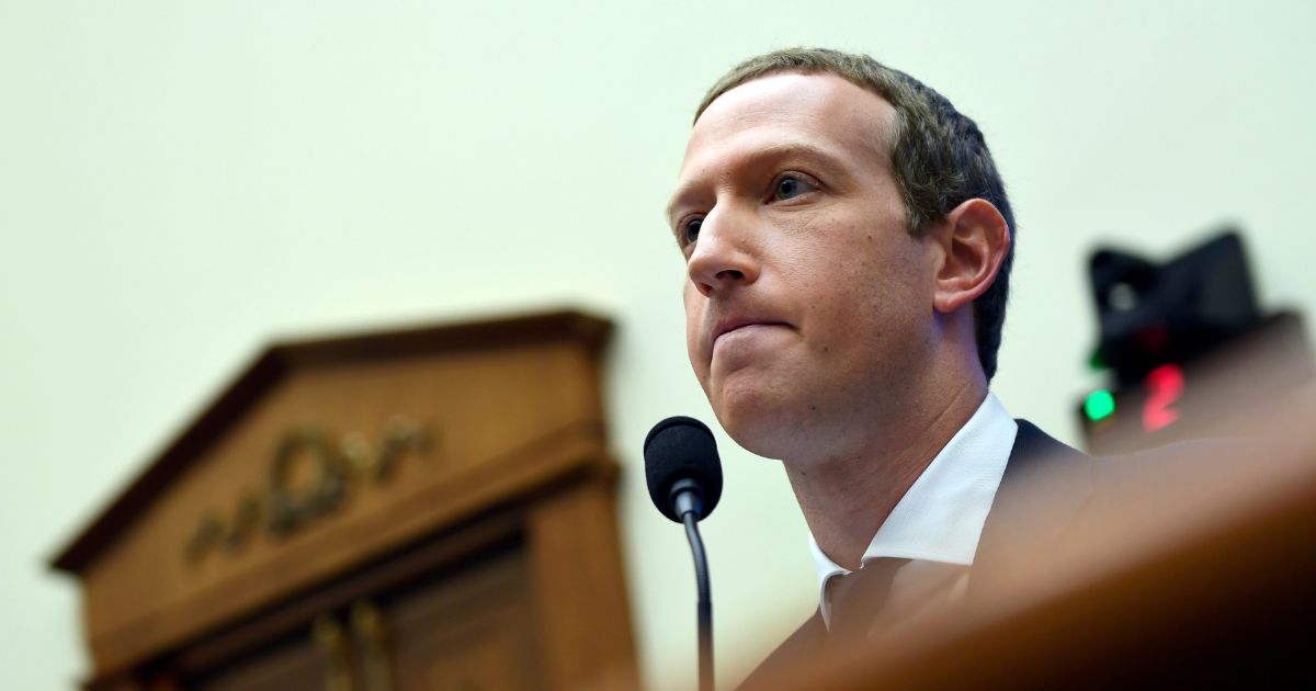 Mark Zuckerberg testifying before the House Financial Services Committee