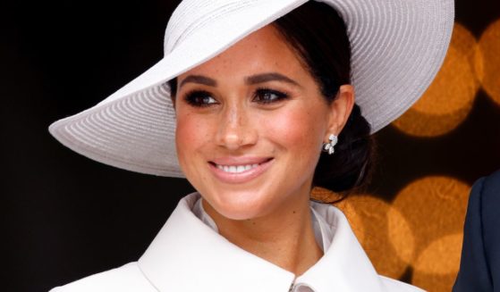 Meghan Markle attends a service to celebrate the Platinum Jubilee of Queen Elizabeth II at St Paul's Cathedral on June 3 in London.