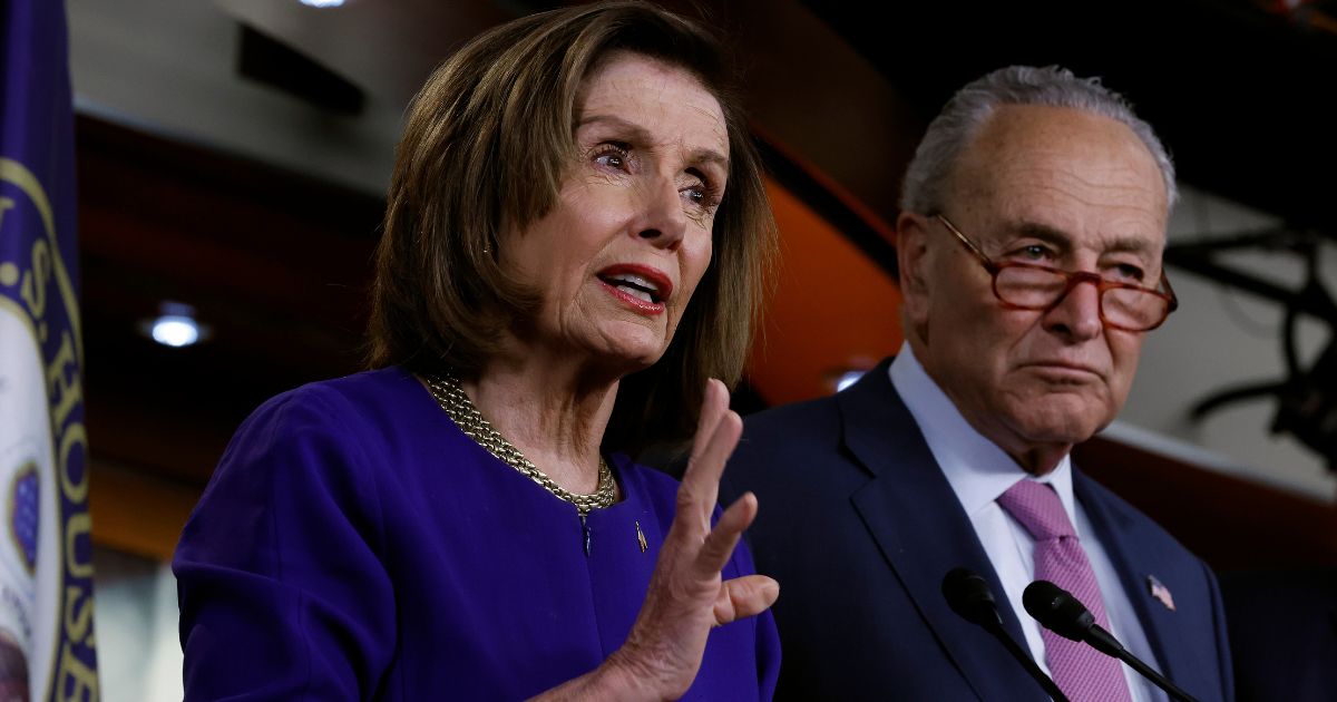 On April 28, Speaker of the House Nancy Pelosi, left, and Senate Majority Leader Chuck Schumer, right, speak at a news conference in Washington, D.C, to discuss their efforts to lower fuel prices.