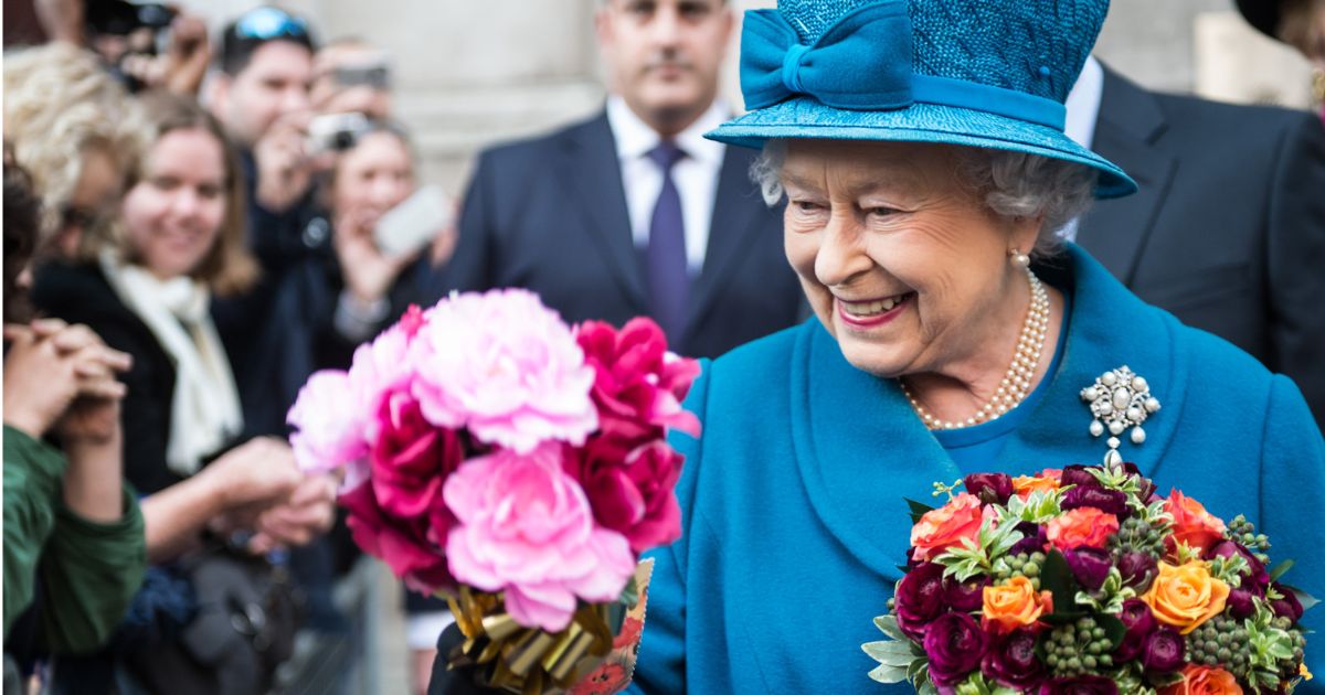 Queen Elizabeth II greets the crowd after her visit to the Royal Commonwealth Society on Nov. 14, 2012, in London.