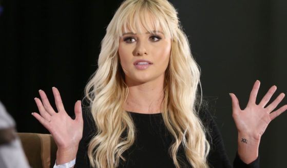 Tomi Lahren speaks during Politicon on Oct. 21, 2018, in Los Angeles.