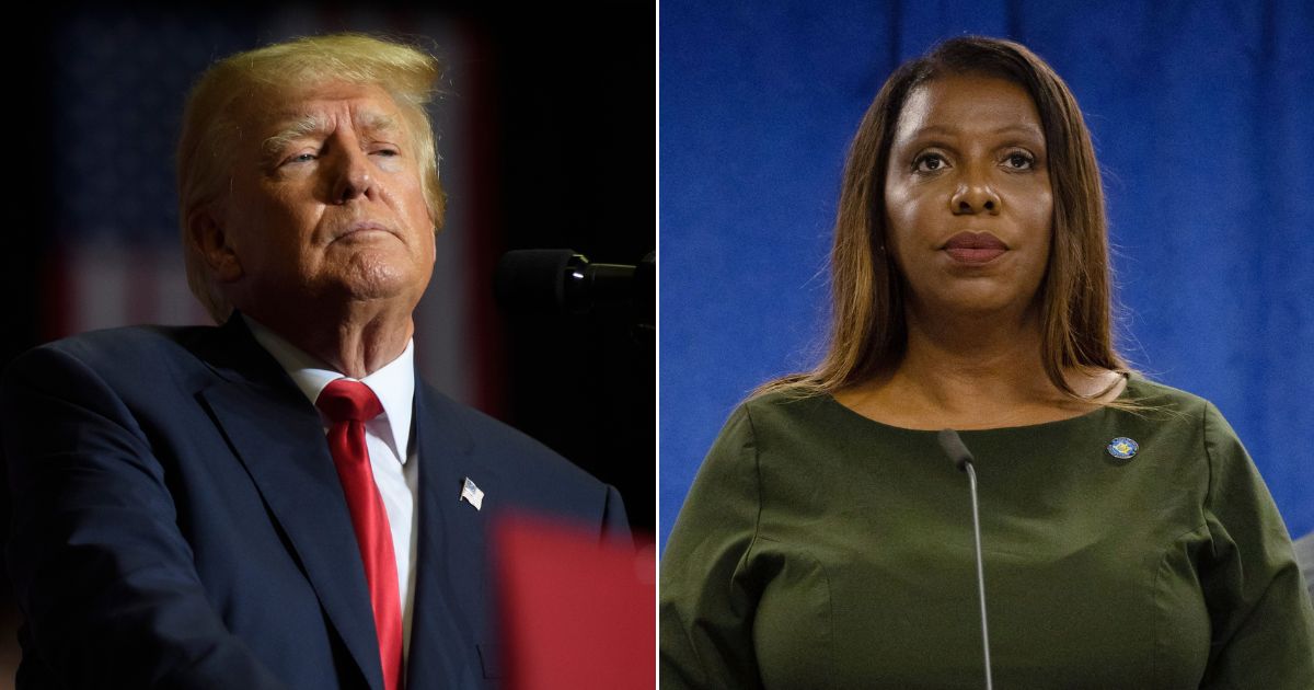 Former President Donald Trump, left, had a civil lawsuit brought against him Wednesday by New York Attorney General Letitia James, right.