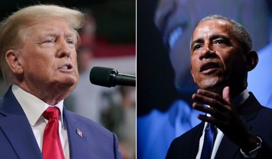Former President Donald Trump, left, speaks at a rally Saturday in Wilkes-Barre, Pennsylvania. Right, former President Barack Obama is pictured in a January file photo.