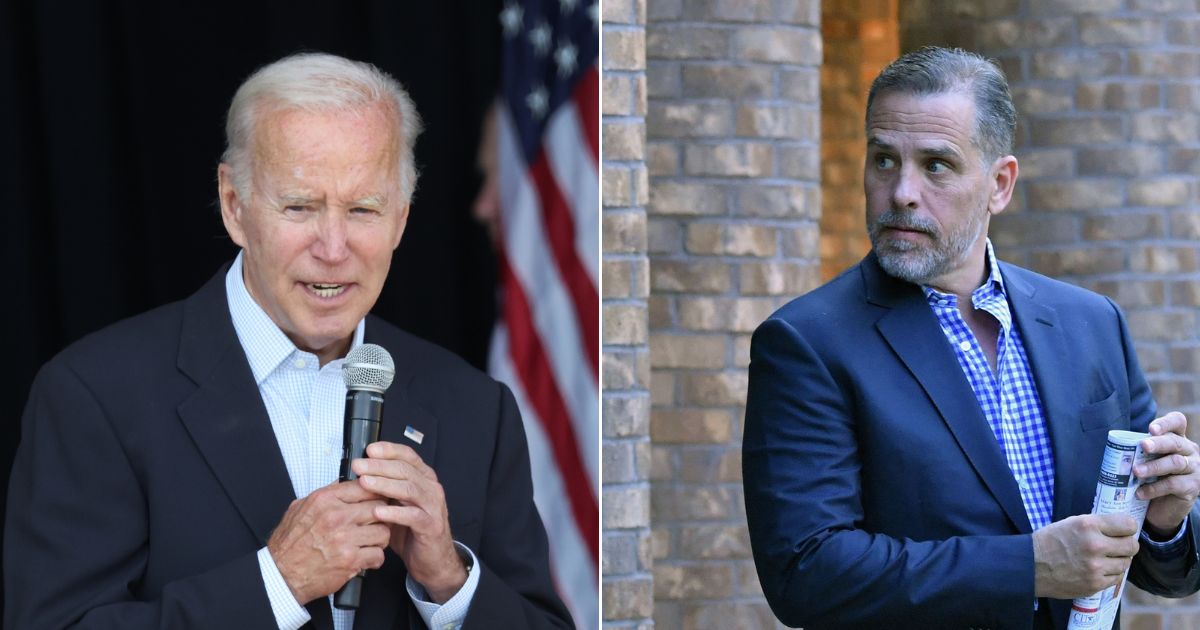 President Joe Biden, left; son Hunter Biden, right.