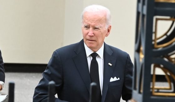 President Joe Biden, pictured Monday arriving at Queen Elizabeth II's funeral in London.