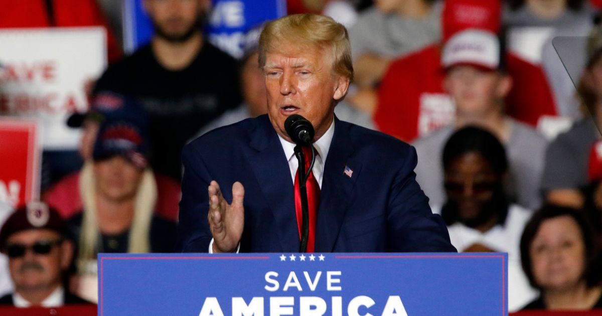 Former President Donald Trump, pictured at a Youngstown, Ohio, rally last week, lost a round in his legal fight with the Justice Department on Wednesday.