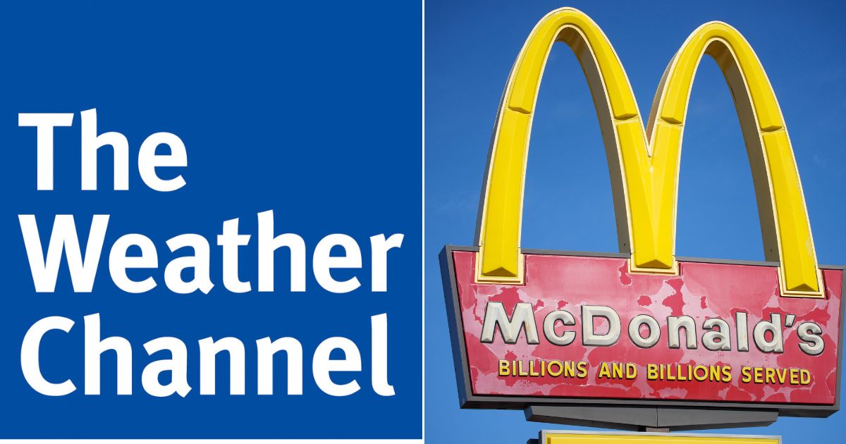 Byron Allen, chairman and CEO of Allen Media Group, has brought a lawsuit against McDonald's, right, for not advertising on the groups subsidiaries, in particular The Weather Channel, left.