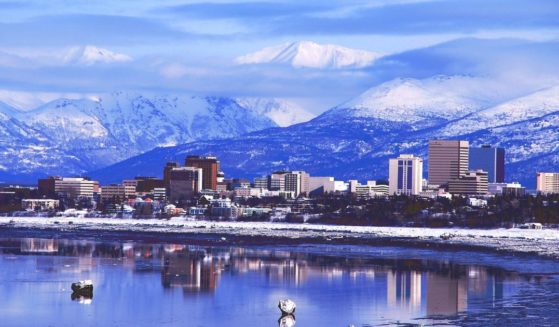 The above stock image is of Anchorage, Alaska.