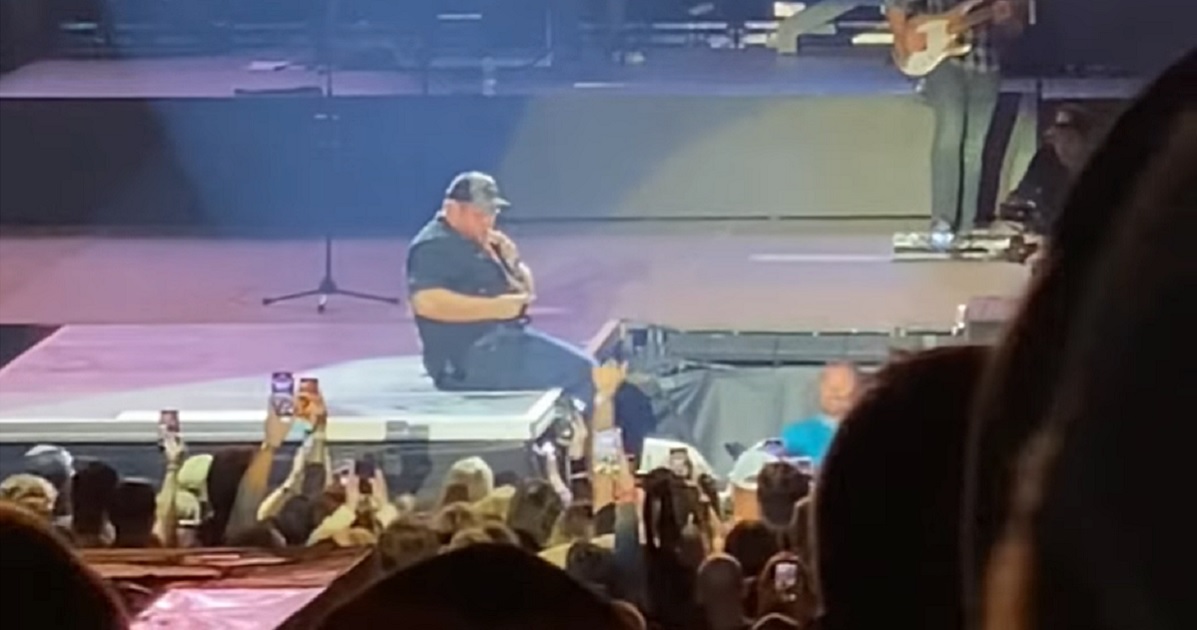 Country star Luke Combs rewards fans at a concert Friday in Bangor, Maine.