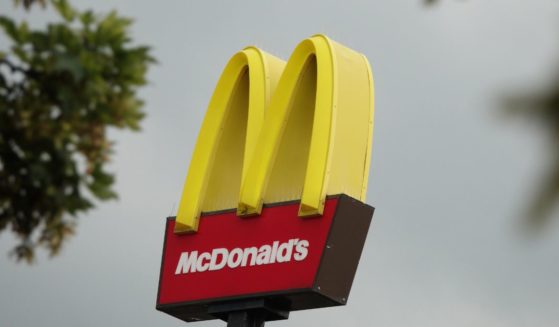 The McDonald's logo is seen above a restaurant on July 27