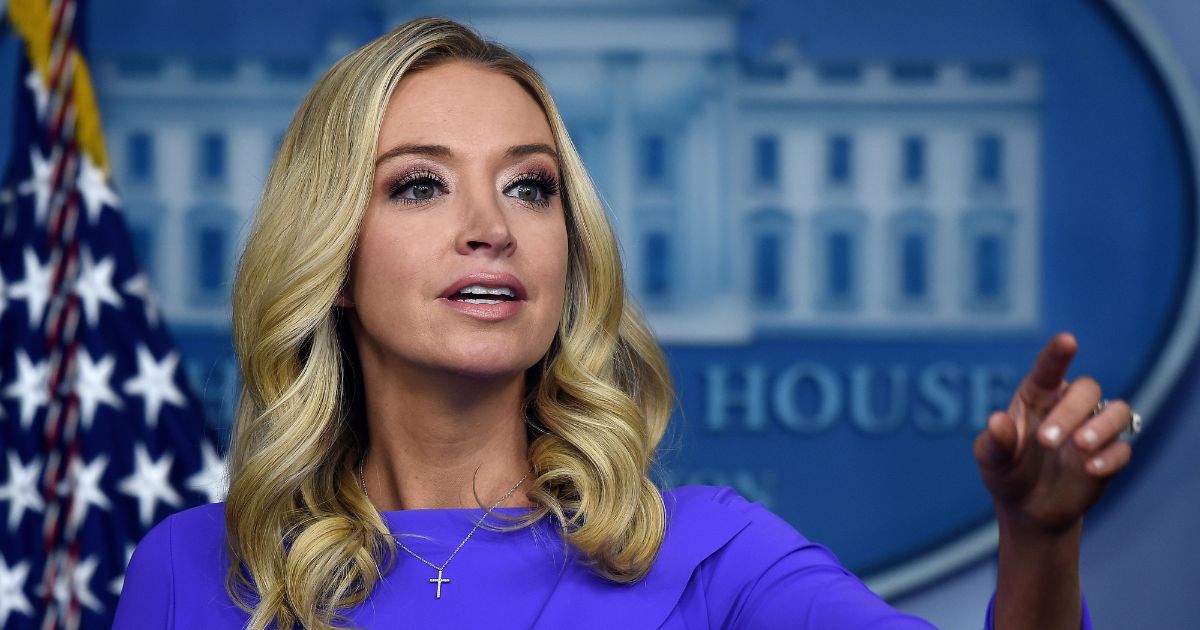 White House Press Secretary Kayleigh McEnany speaks during a press briefing at the White House on Dec. 15, 2020, in Washington, D.C.