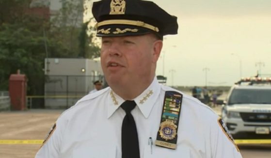 New York Police Chief of Department Brian Corey addresses reporters Monday on Coney Island