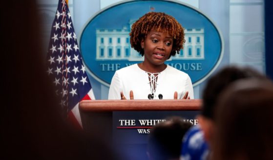 White House press secretary Karine Jean-Pierre speaks during the daily press briefing at the White House on Thursday in Washington, D.C.