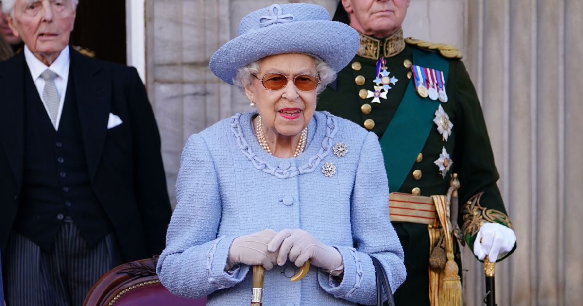 Queen Elizabeth II attends the Queen's Body Guard for Scotland (also known as the Royal Company of Archers) Reddendo Parade on June 30.