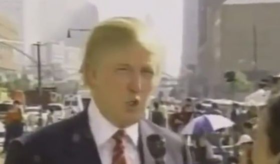 The above image is of former President Donald Trump at Ground Zero in 2001.