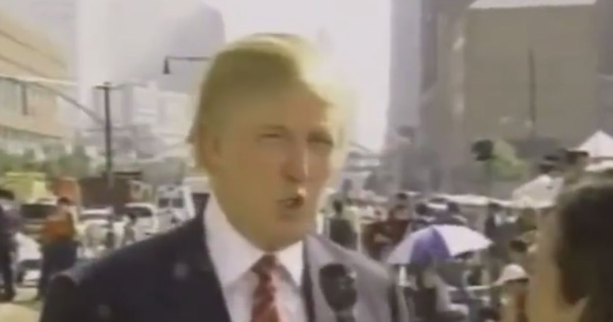 The above image is of former President Donald Trump at Ground Zero in 2001.