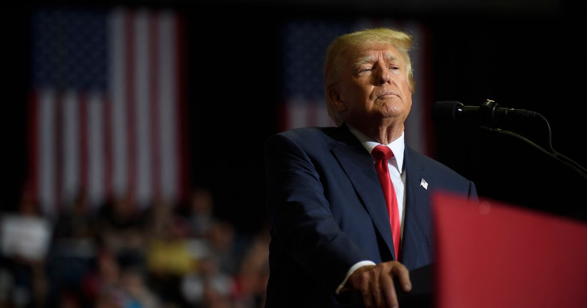 Former President Donald Trump speaks at a Save America Rally to support Republican candidates running for state and federal offices on Saturday in Youngstown, Ohio.