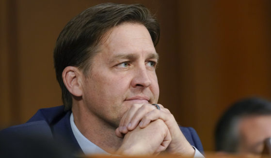 Sen. Ben Sasse, R-Neb., listens during a confirmation hearing for Supreme Court nominee Ketanji Brown Jackson before the Senate Judiciary Committee on Capitol Hill on March 23.