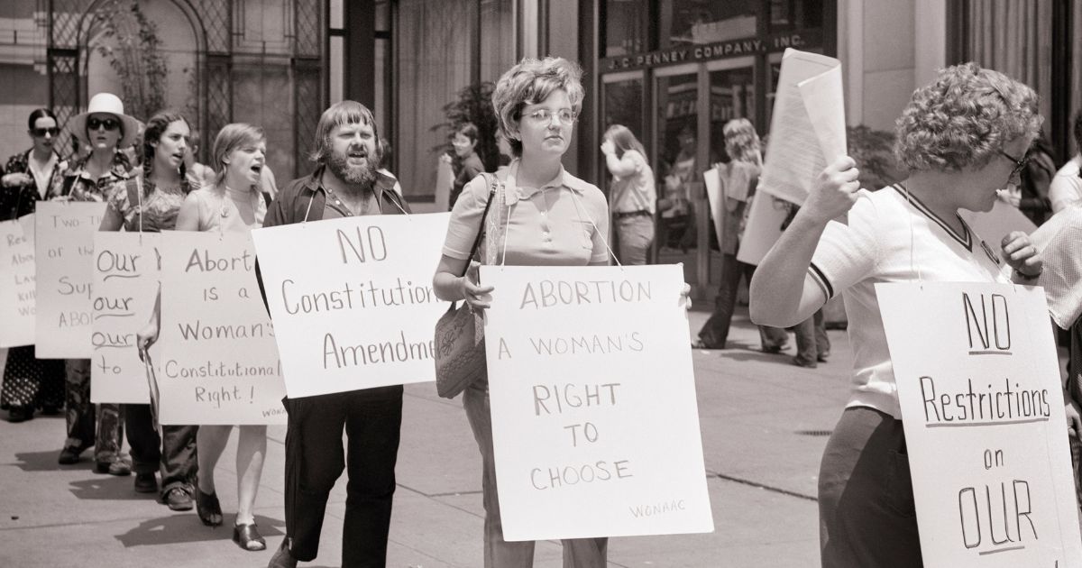 A 1970's pro-abortion Women's Right to Choose protest in New York City.