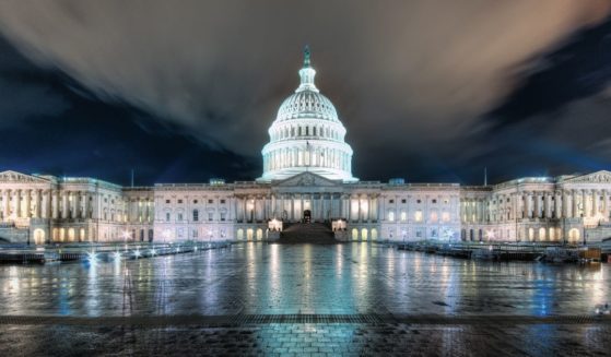 The U.S. Capitol in Washington is seen at night. Democrats spent millions of dollars to help elect supposedly "far-right" Republican candidates in GOP primaries and thus improve their own chances in the general election.
