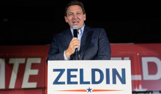 Florida Gov. Ron DeSantis stumped for New York's GOP gubernatorial candidate Rep. Lee Zeldin in Hauppauge, New York, on Saturday.