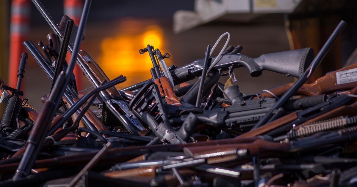 Approximately 3,500 guns were confiscated via criminal investigation, probation seizures and gun buyback events in Los Angeles, and the guns were set to be melted at the Gerdau Steel Mill in Rancho Cucamonga, California, on July 19, 2018.
