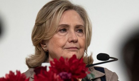 Hillary Clinton appears at a news conference for this year's laureates of Japan's biggest arts award, the 33th Praemium Imperiale, in Tokyo on Tuesday.