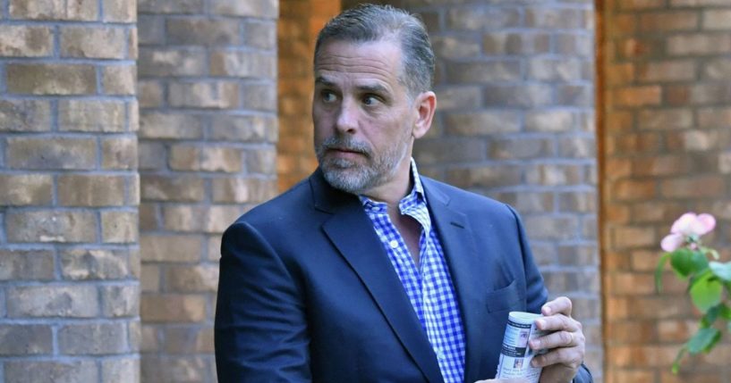 Hunter Biden is pictured outside of Holy Spirit Catholic Church in Johns Island, South Carolina, on Aug. 13.