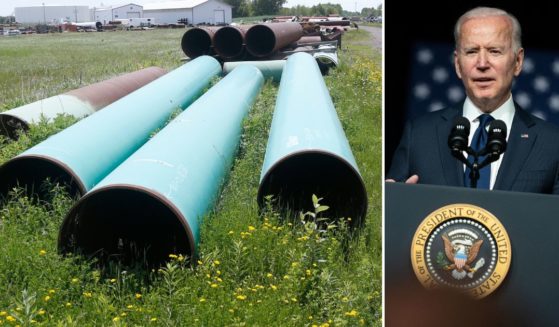 unused oil pipeline parts and Joe Biden