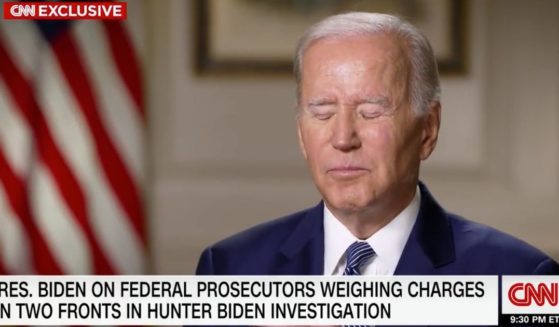 Joe Biden answering a question about Hunter Biden during an interview