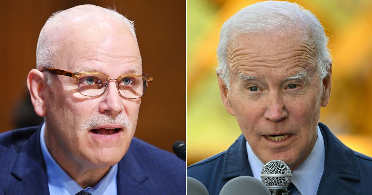 President Joe Biden's, right, top border chief U.S. Customs and Border Protection Commissioner Chris Magnus, left, is under fire after reports of Magnus' poor performance on the job and lack of knowledge of the position.