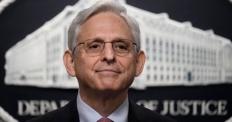 Attorney General Merrick Garland speaks during a news conference at the Department of Justice in Washington on Aug. 2.