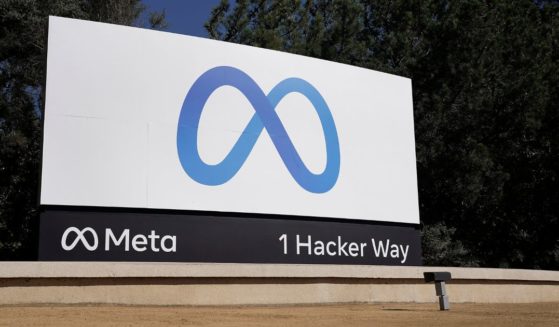 A Meta sign is seen at the company headquarters in Menlo Park, California, on, Oct. 28, 2021.