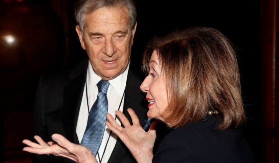House Speaker Nancy Pelosi and husband Paul Pelosi attend an event at the Hamilton in Washington on April 27.